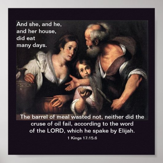 エリヤとザレファスの未亡人 – ポスター (正面)