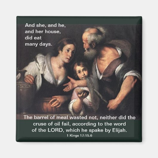 エリヤとザレファスの未亡人 – 磁石 (正面)