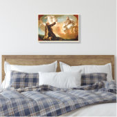 エリヤはアンジェリによって火の戦車に乗せられた キャンバスプリント (インサイチュ (寝室))