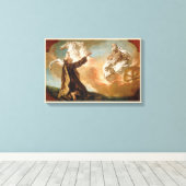 エリヤはアンジェリによって火の戦車に乗せられた キャンバスプリント (インサイチュ (ウッドフロア))