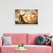 エリヤはアンジェリによって火の戦車に乗せられた キャンバスプリント (インサイチュ (リビング))