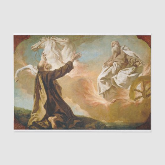 エリヤはアンジェリによって火の戦車に乗せられた 薄葉紙 (正面)