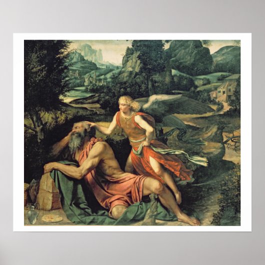 エリヤは天使の訪問， c.1534 ポスター (正面)