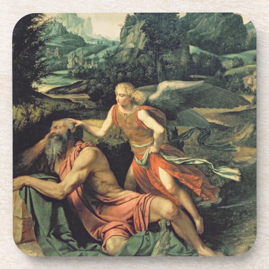 エリヤは天使、c.1534によって訪問しました コースター (正面)