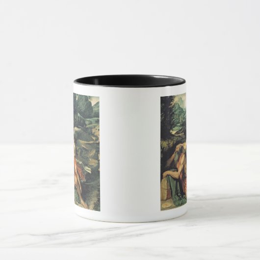 エリヤは天使、c.1534によって訪問しました マグカップ (中央)