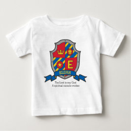 エリヤ文字E名は少年の紋付き盾を意味する トライブレンドＴシャツ