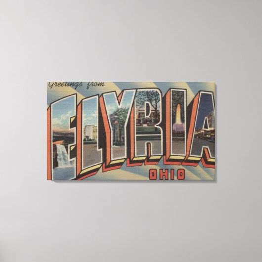 エリリア，オハイオ大文字の情景エリリア， OH キャンバスプリント (正面)