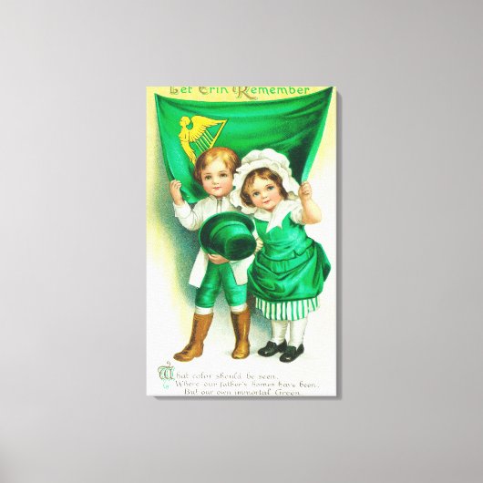 エリンに旗を掲げた夫婦を思い出させる キャンバスプリント (正面)