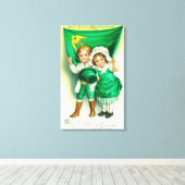 エリンに旗を掲げた夫婦を思い出させる キャンバスプリント (インサイチュ (ウッドフロア))