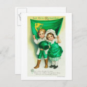 エリンに旗を掲げた夫婦を思い出させる ポストカード (正面/裏面)