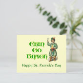 エリンゴーブラウヴィンテージアイリッシュアートワークカスタムカード ポストカード (スタンド正面)
