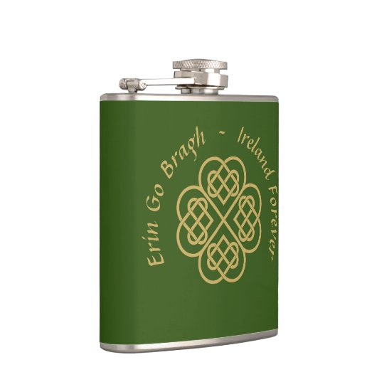 エリンゴーブラグ金ゴールドセルティックシャムロック フラスク (右)