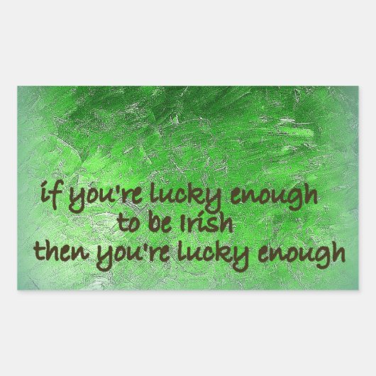 「エリン行くブラグ」(アイルランド永遠) 長方形シール (正面)
