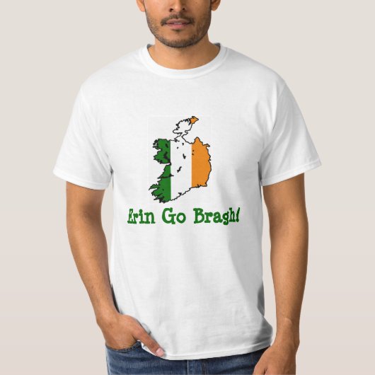 "エリンBragh"のアイルランドの旗のTシャツ行きます Tシャツ (正面)