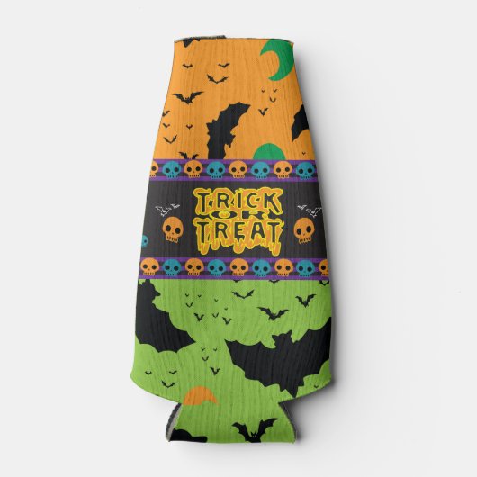 エリーこうもりとムーンオレンジグリーンスカル ボトルクーラー (正面)