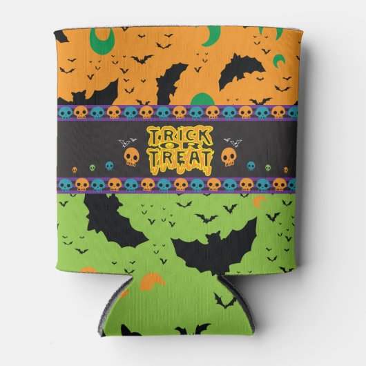 エリーこうもりとムーンオレンジグリーンスカル ボトルクーラー (正面)