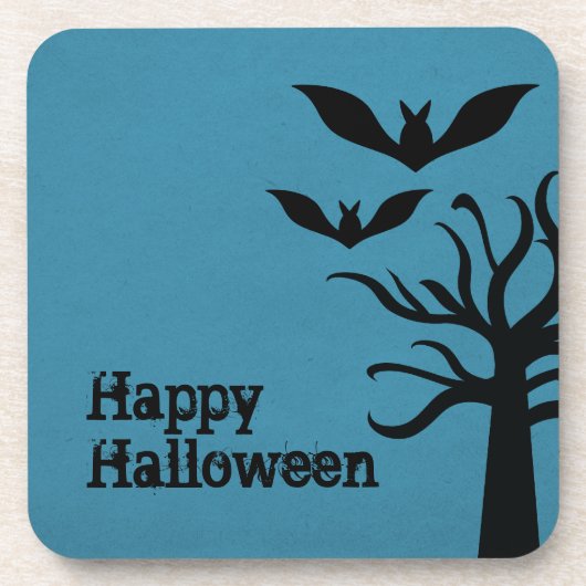 エリーこうもりハロウィーンコースターセット,青 コースター (正面)