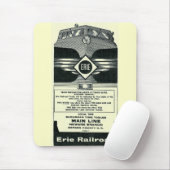 エリーの鉄道郊外のタイムテーブルカバー1958年 マウスパッド (マウス)