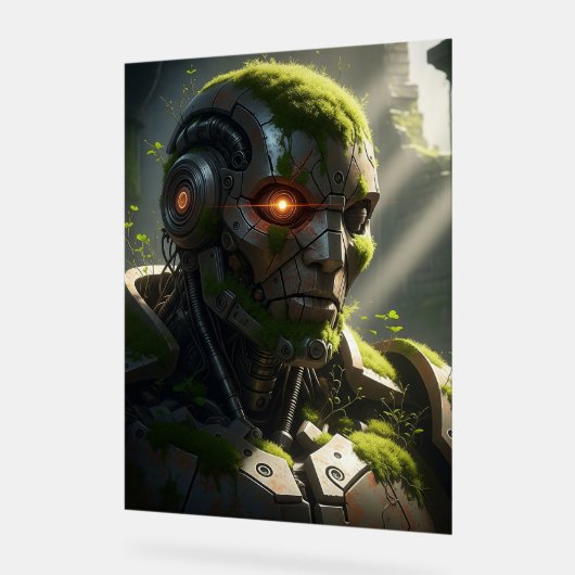 エリーアンドロイド過大栽培サイバーパンクアート アクリルサイン (傾斜)