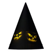 エリーイエローグローパンプキン顔ハロウィーン パーティーハット (正面)