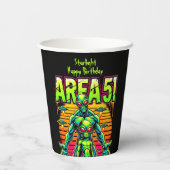 エリーエイリアンネオンの下のエリア51の近くを歩く 紙コップ (裏面)