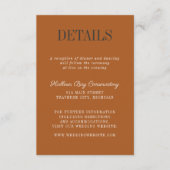 エリーオータムハロウィーンテラコッタブラック結婚ズ エンクロージャーカード (正面)