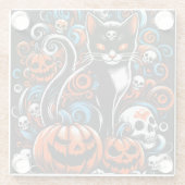 エリーキャットスカルハロウィーン ガラスコースター (裏面)