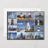 エリークラシック湖の灯台のビュー ポストカード (正面/裏面)