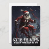 エリースケルトンサンタスキーゴシックマカブレクリスマス シーズンカード (正面/裏面)