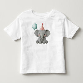 エリーゾウのカスタムアニマルパーティーイラスト トドラーTシャツ
