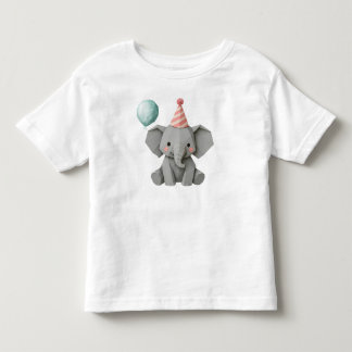 エリーゾウのカスタムアニマルパーティーイラスト トドラーTシャツ