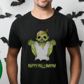 エリーゾンビグリーンハ完全に死んでいなロウィーングール Tシャツ