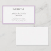 エリートのお洒落なデザインの粋なすみれ色の紫色の贅沢 名刺 (正面/裏面)