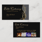 エリートのケータリング-カスタム 名刺 (正面/裏面)