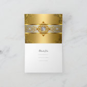 エリートのサンキューカードのエレガントなイエロー・ゴールド サンキューカード (内部)