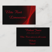 エリートの艦隊のリムジンの名刺 名刺 (正面/裏面)