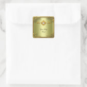 エリートアボカドグリーン金ゴールド スクエアシール (バッグ)