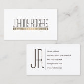 エリートエレガンスシンプルミニマリズムスタイリッシュカバー 名刺 (正面/裏面)