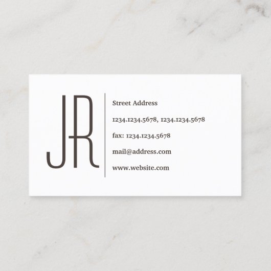 エリートエレガンスシンプルミニマリズムスタイリッシュカバー 名刺 (裏面)