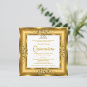 エリートキンセアニェラ15th金ゴールドパールジェムティアラ写真 招待状 (スタンド正面)