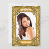 エリートキンセアニェラ15th金ゴールドパールティアラ写真 招待状 (裏面)