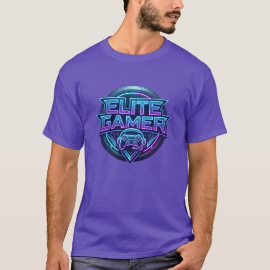 エリートゲーマー ネオンロゴTシャツ Tシャツ (正面)