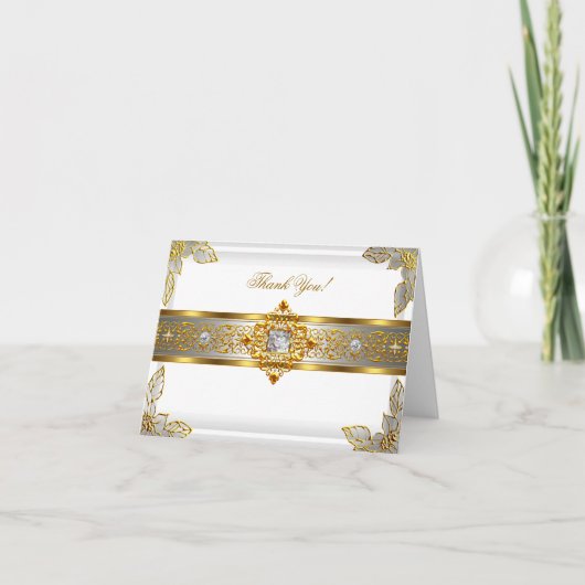 エリートサンキューカードホワエレガントイト金ゴールド サンキューカード (正面)
