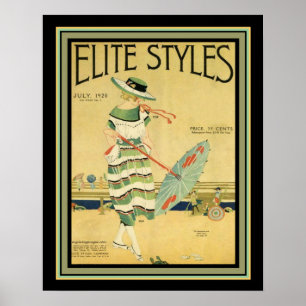 エリートスタイルアールデコ1920カバー16x20 ポスター