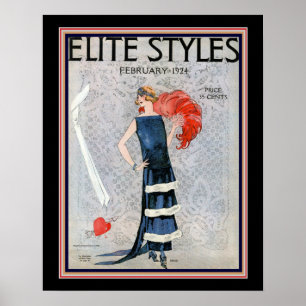 エリートスタイルアールデコ1924カバー16x20 ポスター