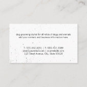 エリートドッググルーミングエレガントゴールデンシャー 名刺 (裏面)