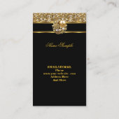 エリートビジネス金ゴールドエレガントグリッタージュエル2 名刺 (裏面)