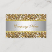エリートビジネス金ゴールドシルバーダイヤモンドグリッター4 名刺 (正面)