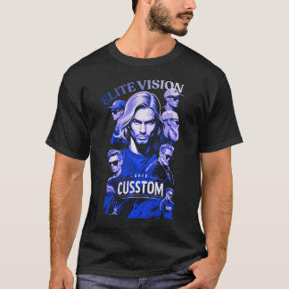 エリートビジョンストリートウェアTシャツ - プレミアムブラックル Tシャツ