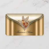 エリートブエレガントロンズブラウン金ゴールドジュエル 名刺 (正面)